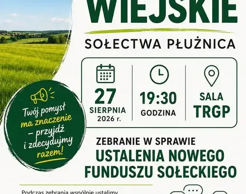 Zebranie wiejskie w sprawie Funduszu Sołeckiego – zaproszenie dla mieszkańców
