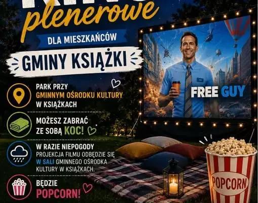 Kino plenerowe w Książkach: film „Free Guy” pod gwiazdami już dziś!