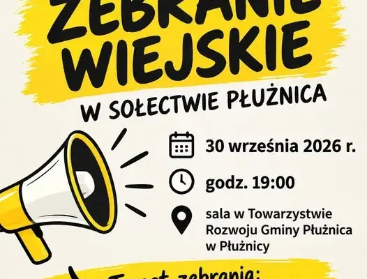 Zebranie wiejskie w Płużnicy – zmiany w Funduszu Sołeckim na 2026 rok