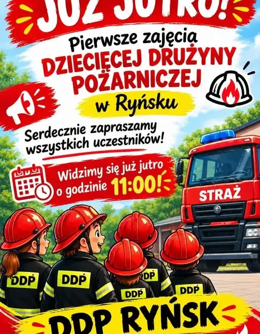 Ryńsk: OSP zaprasza dzieci na pierwsze zajęcia DDP — zostały 3 wolne miejsca