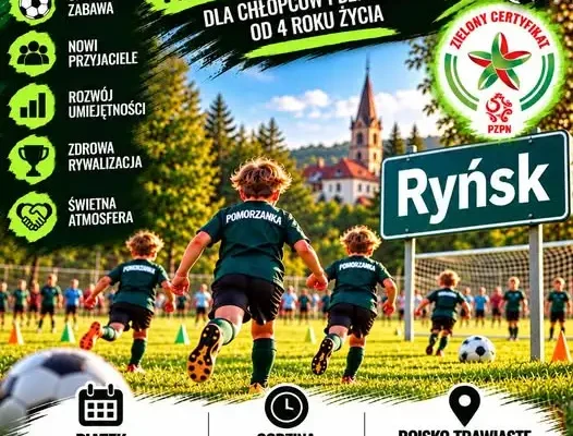 Trening piłkarski dla dzieci w Ryńsku – 2 października na boisku przy ul. Szkolnej