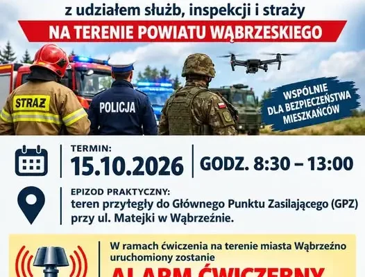 Wąbrzeźno: syreny alarmowe zawyją w czwartek. To tylko ćwiczenia