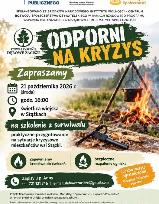 Sołectwo Stążki z mikrodotacją 10 000 zł na projekt „Odporni na kryzys”