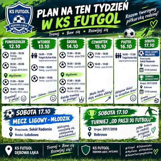 KS Futgol Dębowa Łąka: nowy tydzień treningów i ligowe emocje