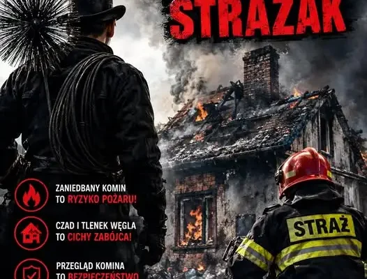 Sezon grzewczy 2026/2027: apel OSP Płużnica o przeglądy kominów