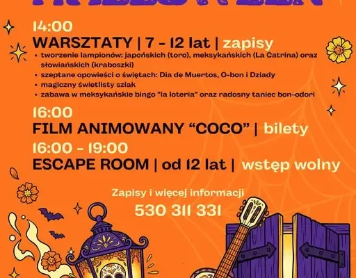 Halloween w Wąbrzeźnie: warsztaty, escape room i kino familijne 31 października