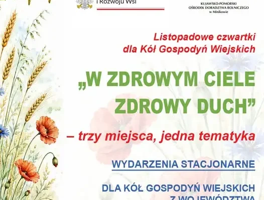 Listopadowe konferencje dla KGW z Kujaw i Pomorza – trzy miejsca, jedna tematyka