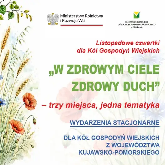 Listopadowe konferencje dla KGW z Kujaw i Pomorza – trzy miejsca, jedna tematyka